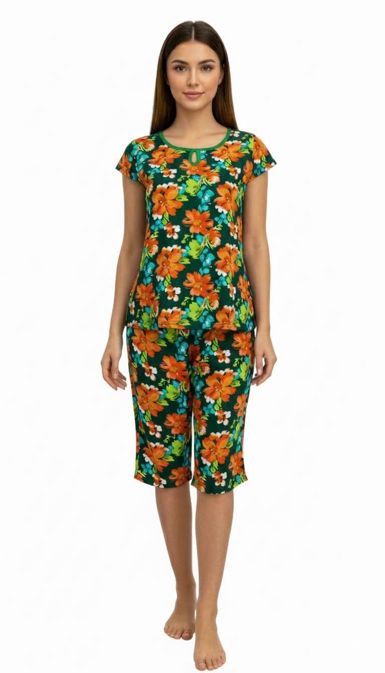 Q44118110 - Bộ lửng rayon cổ tròn khoét giọt nước, tay ngắn