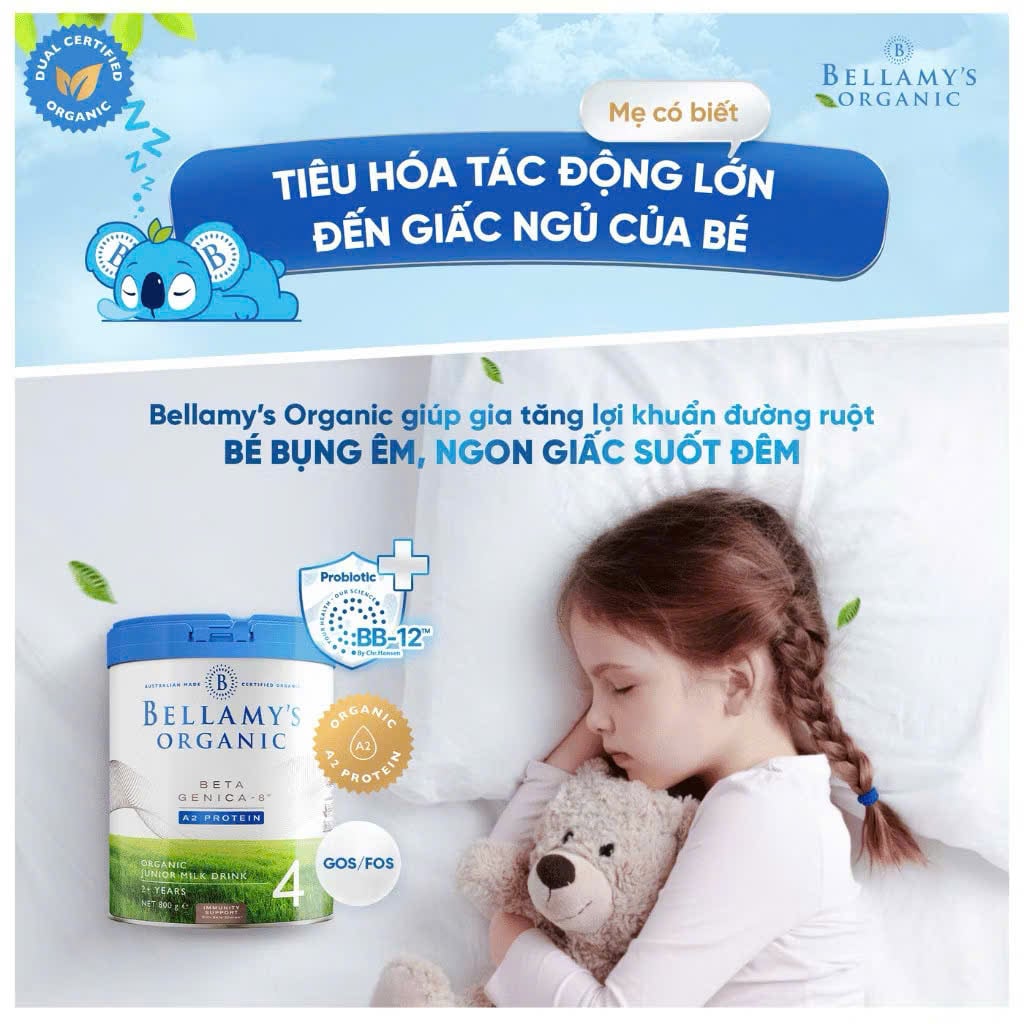 Sữa Bellamy Organic A2 Úc 800g Số 1,2,3,4 - Sữa Bột Công Thức