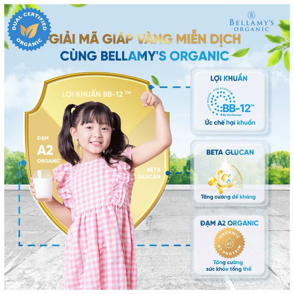 Sữa Bellamy Organic A2 Úc 800g Số 1,2,3,4 - Sữa Bột Công Thức