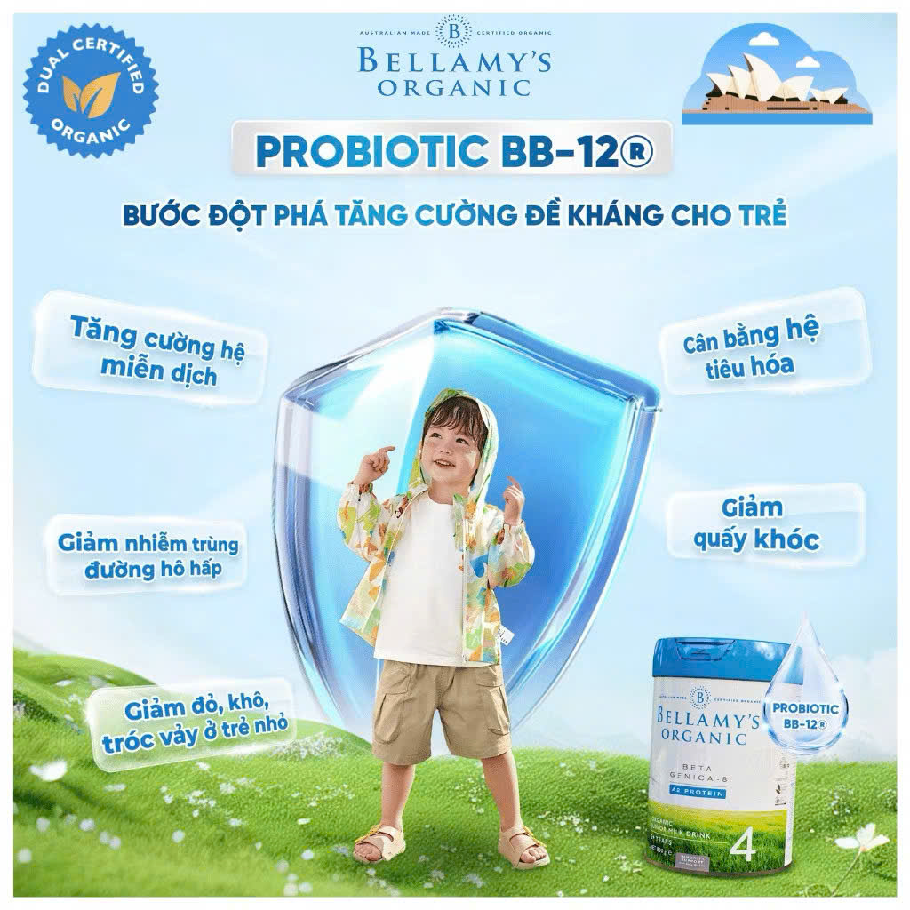 Sữa Bellamy Organic A2 Úc 800g Số 1,2,3,4 - Sữa Bột Công Thức