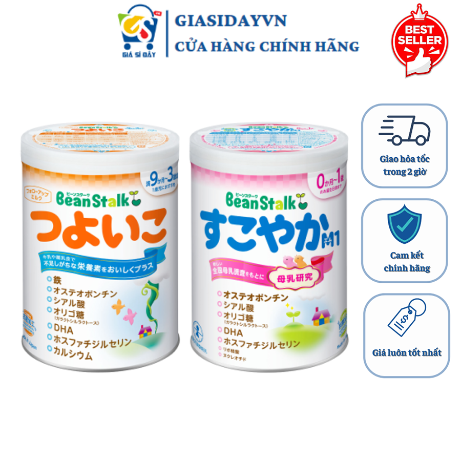 Sữa Beanstalk Nhật Bản Dạng Lon, Thanh 800g - Sữa Bột Công Thức