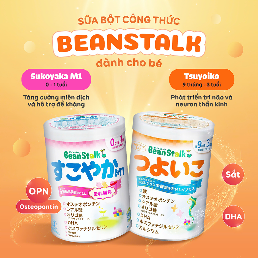 Sữa Beanstalk Nhật Bản Dạng Lon, Thanh 800g - Sữa Bột Công Thức