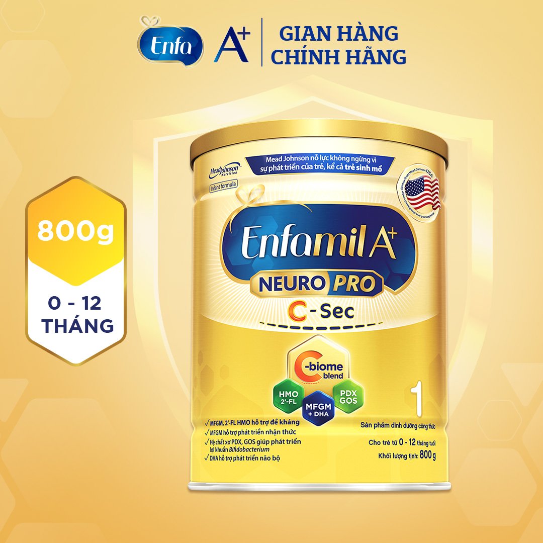 Sữa Enfa C-Sec A+ Neuropro Cho Trẻ Sinh Mổ 400g, 800g - Sữa Bột Công Thức