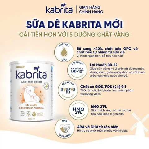 Sữa Dê Kabrita Hà Lan Số 1,2,3 - Sữa Bột Công Thức 800g