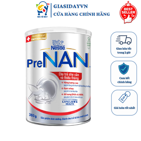 Sữa Pre Nan Nestle 380g (0M+) Cho Trẻ Nhẹ Cân, Thiếu Tháng - Sữa Bột Công Thức