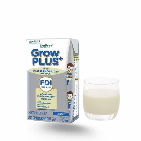 Sữa Nước Nutifood Grow Plus Bạc Height Boosting Tăng Chiều Cao 110ml/180ml - Sữa Công Thức Dinh Dưỡng Pha Sẵn