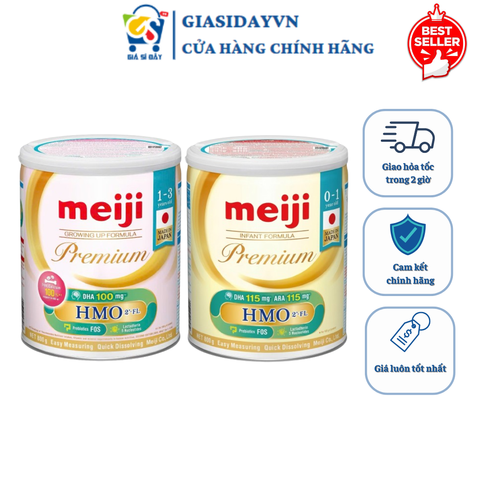Sữa Bột Meiji Nhập Khẩu Premium Lon 800g Số 0 (0-1Y) & Số 9 (1-3Y) - Sữa Bột Công Thức