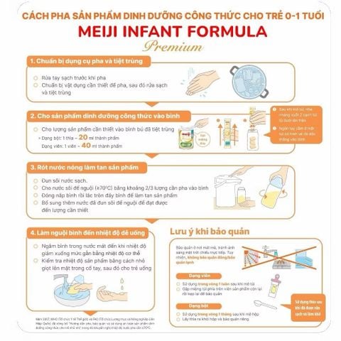 Sữa Bột Meiji Nhập Khẩu Premium Lon 800g Số 0 (0-1Y) & Số 9 (1-3Y) - Sữa Bột Công Thức