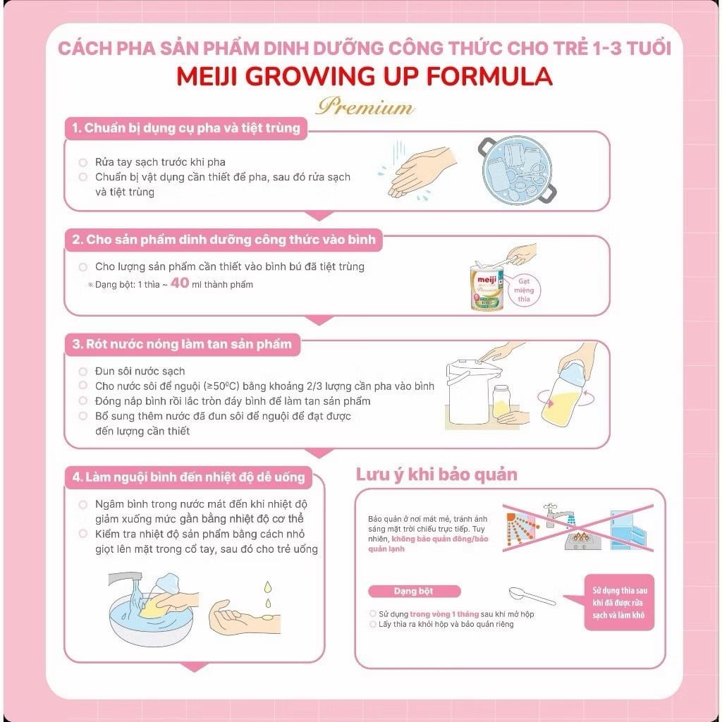 Sữa Bột Meiji Nhập Khẩu Premium Lon 800g Số 0 (0-1Y) & Số 9 (1-3Y) - Sữa Bột Công Thức
