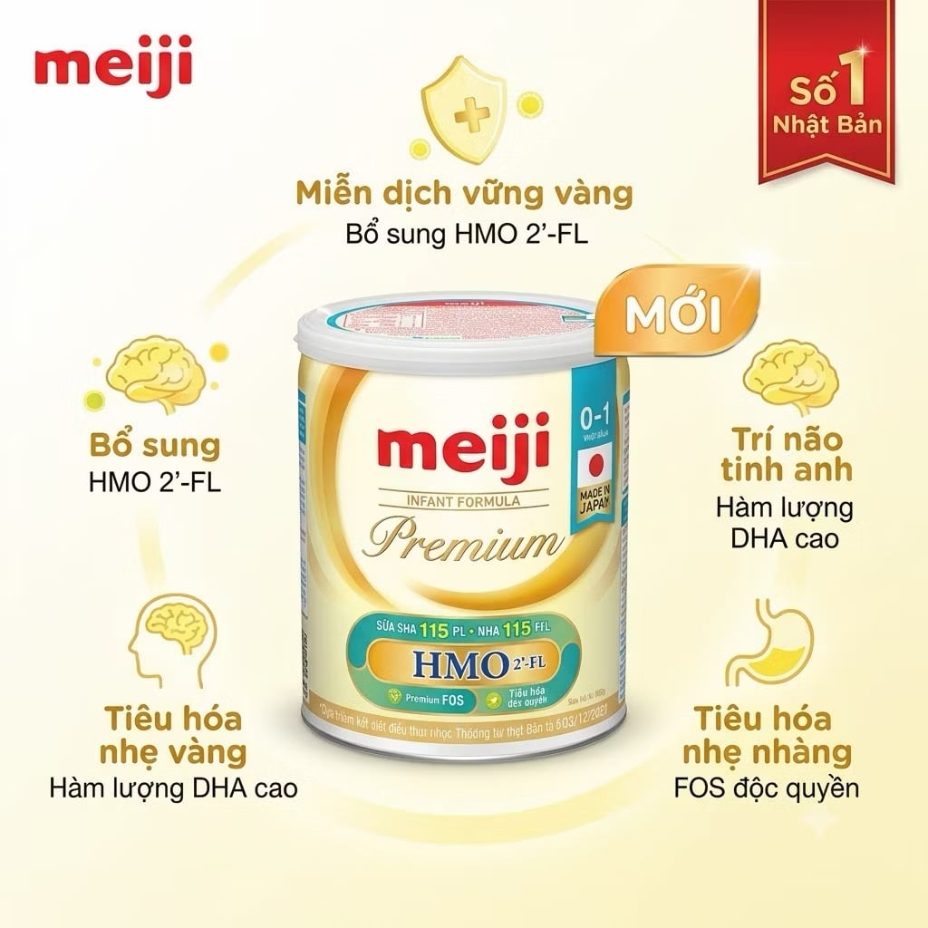 Sữa Bột Meiji Nhập Khẩu Premium Lon 800g Số 0 (0-1Y) & Số 9 (1-3Y) - Sữa Bột Công Thức