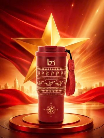 ( QT Apta 3 ) Bình giữ nhiệt Kalpen DA05R 750ml Hoạ tiết trống đồng