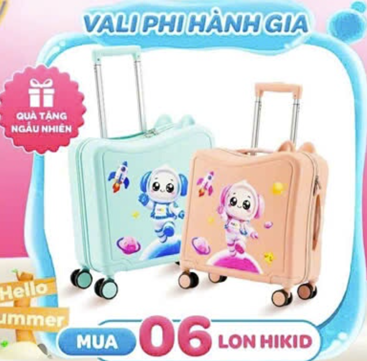 ( QT Hikid 6 )(Hoả tốc HCM) Vali du lịch