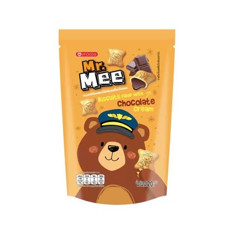 ( QT 1 ) Bánh gấu Thái Lan Vfoods Mr.Mee nhân kem vị socola 20g cho trẻ từ 1 tuổi (B12)
