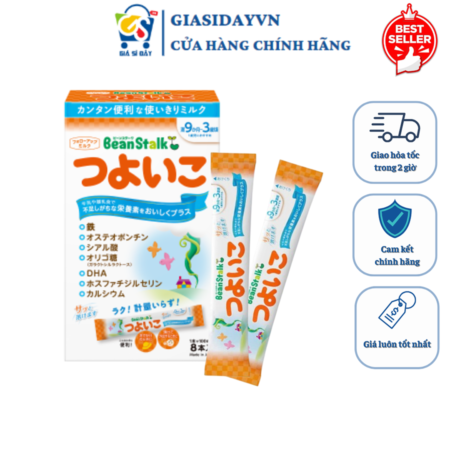 Sữa Beanstalk Nhật Bản Dạng Lon, Thanh 800g - Sữa Bột Công Thức