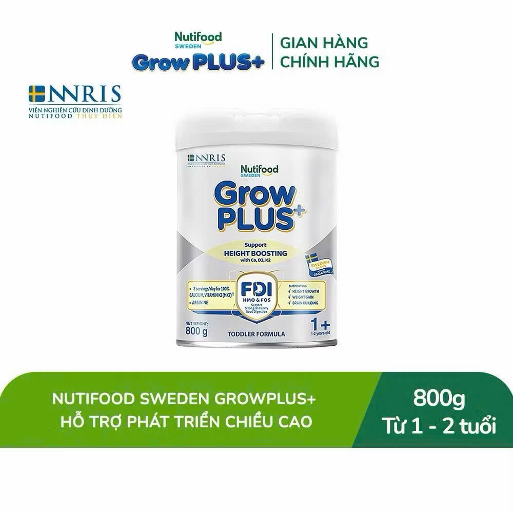 Sữa Bột Nutifood Grow Plus Height Boosting Tăng Chiều Cao 800g