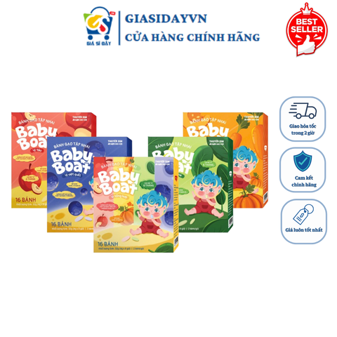 Bánh Gạo Ăn Dặm Tập Nhai Cho Bé Từ 6M+ THUYỀN XƯA - Hộp 32g