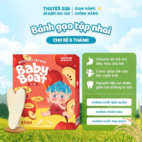Bánh Gạo Ăn Dặm Tập Nhai Cho Bé Từ 6M+ THUYỀN XƯA - Hộp 32g