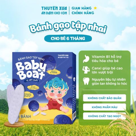 Bánh Gạo Ăn Dặm Tập Nhai Cho Bé Từ 6M+ THUYỀN XƯA - Hộp 32g
