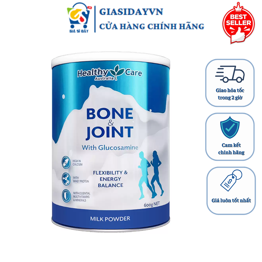 Sữa Bột Healthy Care Bone Joint Úc Bổ Xương Khớp 600g