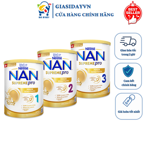 Sữa Nan SupremePro Nestle Cho Trẻ Dị Ứng Đủ Số 800g - Sữa Bột Công Thức