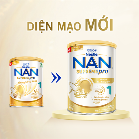 Sữa Nan SupremePro Nestle Cho Trẻ Dị Ứng Đủ Số 800g - Sữa Bột Công Thức