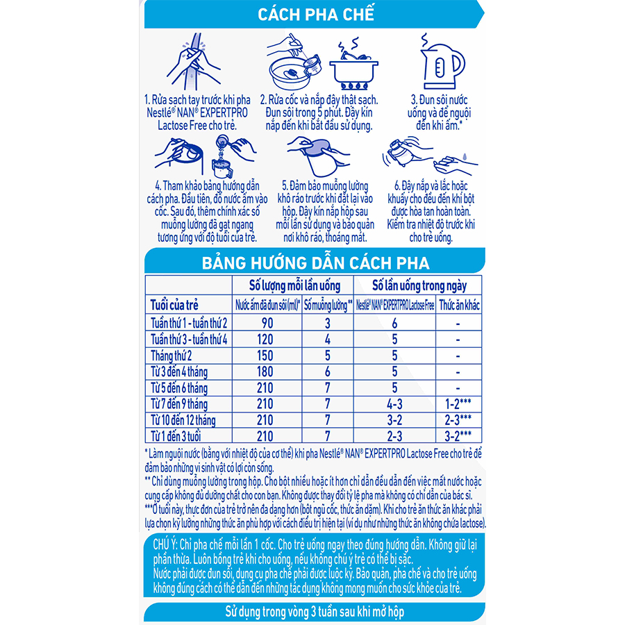 Sữa Nan Expert Pro Lactose Free Nestle 380g (0-3Y) Cho Trẻ Tiêu Chảy, Bất Dung Nạp Lactose - Sữa Bột Công Thức