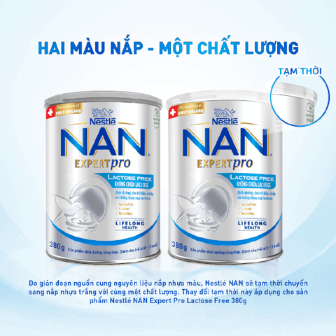 Sữa Nan Expert Pro Lactose Free Nestle 380g (0-3Y) Cho Trẻ Tiêu Chảy, Bất Dung Nạp Lactose - Sữa Bột Công Thức