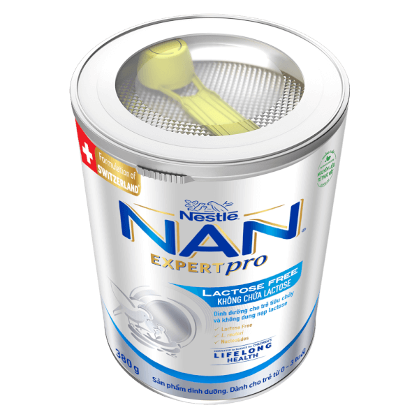 Sữa Nan Expert Pro Lactose Free Nestle 380g (0-3Y) Cho Trẻ Tiêu Chảy, Bất Dung Nạp Lactose - Sữa Bột Công Thức