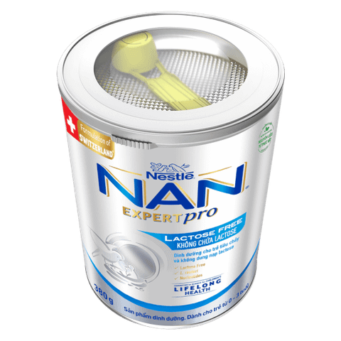 Sữa Nan Expert Pro Lactose Free Nestle 380g (0-3Y) Cho Trẻ Tiêu Chảy, Bất Dung Nạp Lactose - Sữa Bột Công Thức