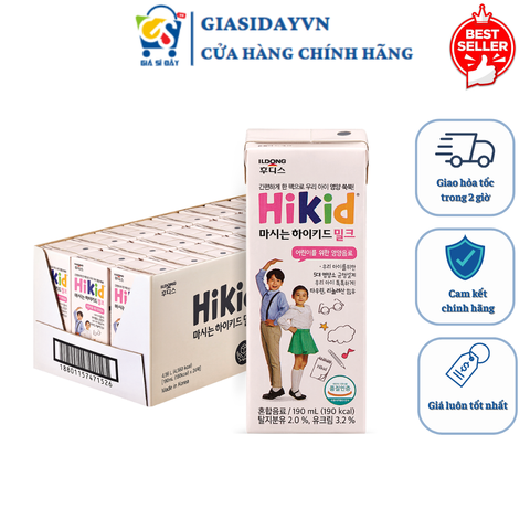 Sữa Nước Hikid Pha Sẵn 190ml Tăng Chiều Cao Cho Trẻ Từ 1 Tuổi