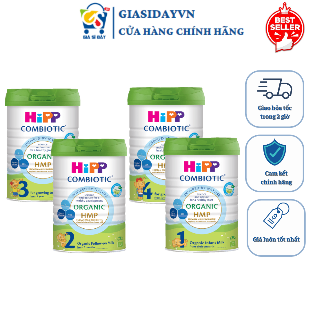 Sữa HiPP Organic Combiotic Số 1,2,3,4 - 350g, 800g - Sữa Bột Công Thức