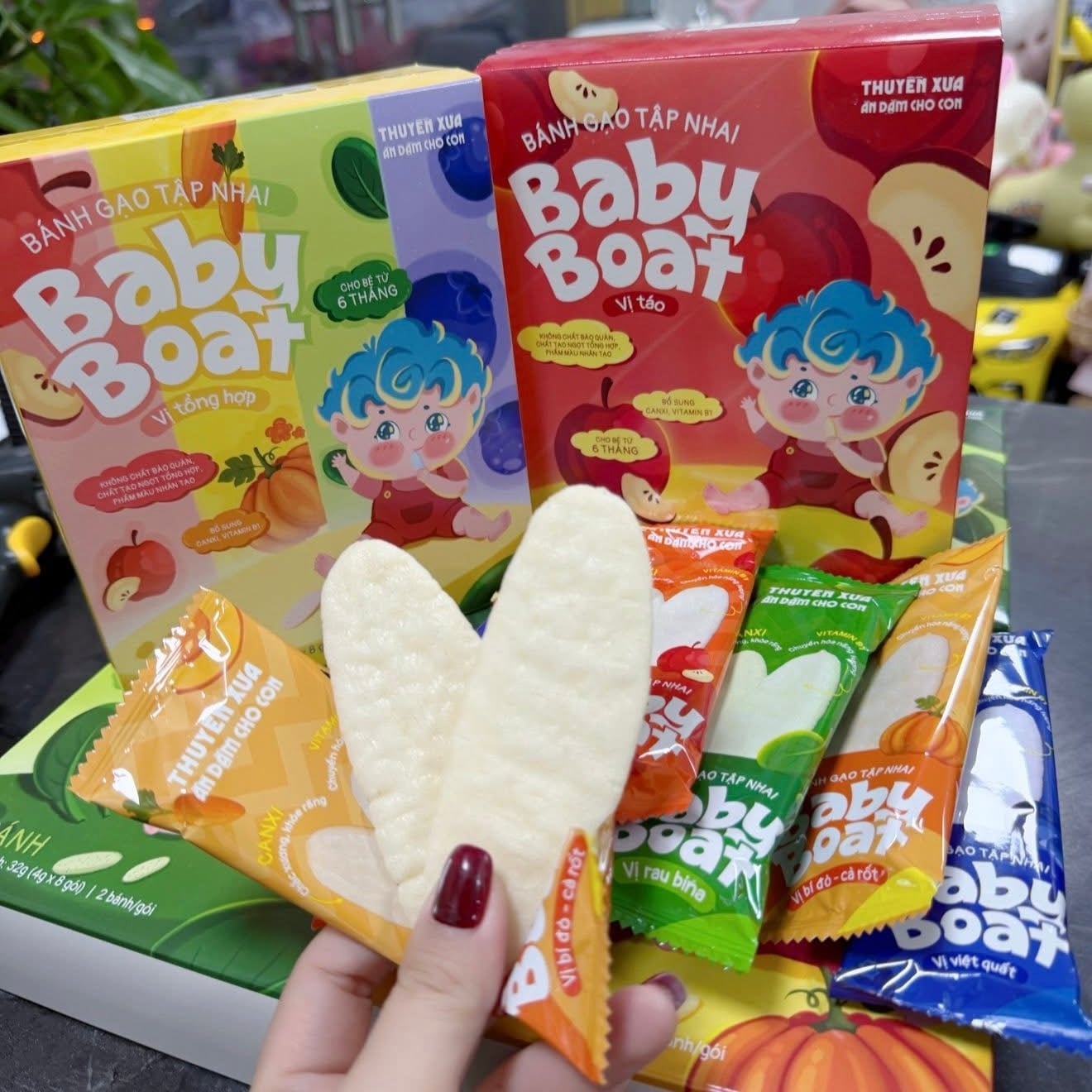 Bánh Gạo Ăn Dặm Tập Nhai Cho Bé Từ 6M+ THUYỀN XƯA - Hộp 32g