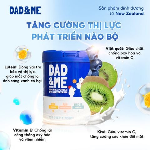 Sữa Dad And Me New Zealand 800g (3Y+) Phát Triển Toàn Diện - Sữa Bột Công Thức Dad&Me