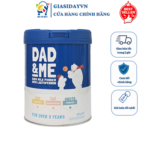 Sữa Dad And Me New Zealand 800g (3Y+) Phát Triển Toàn Diện - Sữa Bột Công Thức Dad&Me