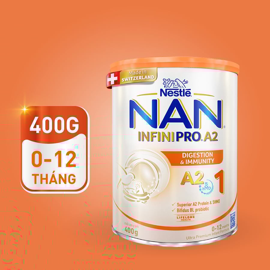 Sữa Nan InfiniPro Đạm A2 Nestle Đủ Số 400g, 800g - Sữa Bột Công Thức