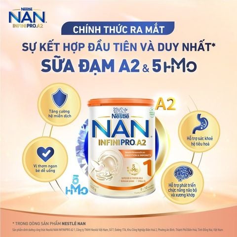 Sữa Nan InfiniPro Đạm A2 Nestle Đủ Số 400g, 800g - Sữa Bột Công Thức