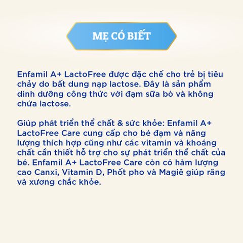 Sữa Bột Enfamil LactoFree Care A+ 400g (0-1Y) Cho Trẻ Tiêu Chảy - Sữa Bột Công Thức