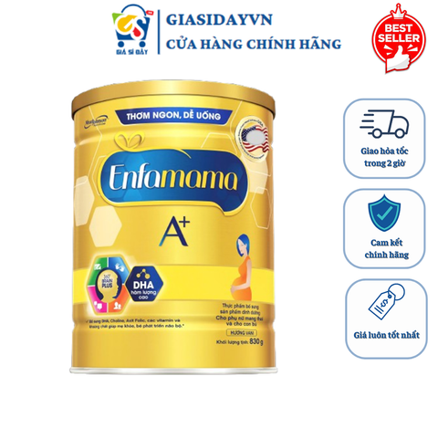 Sữa Bột Bầu Enfamama A+ Vani 360 Brain Plus 830g