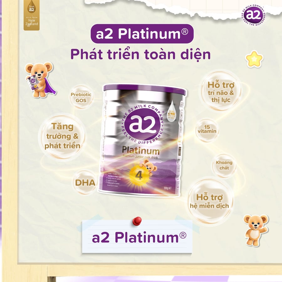 Sữa Bột A2 Platinum New Zealand Số 1,2,3,4 Hộp 400g, 900g - Sữa Bột Công Thức