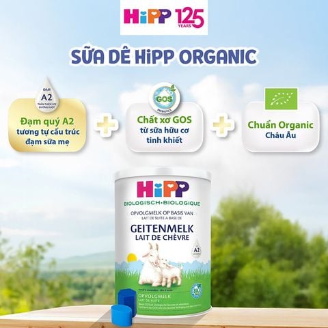 Sữa Dê Hipp Organic Đạm A2 Hộp 400g - Sữa Bột Công Thức