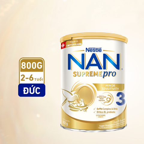 Sữa Nan SupremePro Nestle Cho Trẻ Dị Ứng Đủ Số 800g - Sữa Bột Công Thức