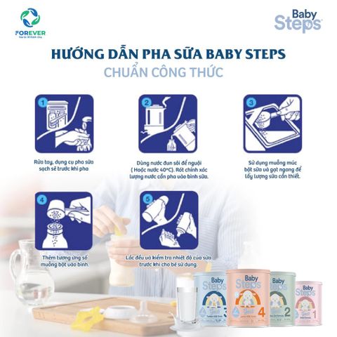 Sữa Dê Baby Steps New Zealand Hỗ Trợ Tiêu Hoá Tăng Cân 900g - Sữa Bột Công Thức
