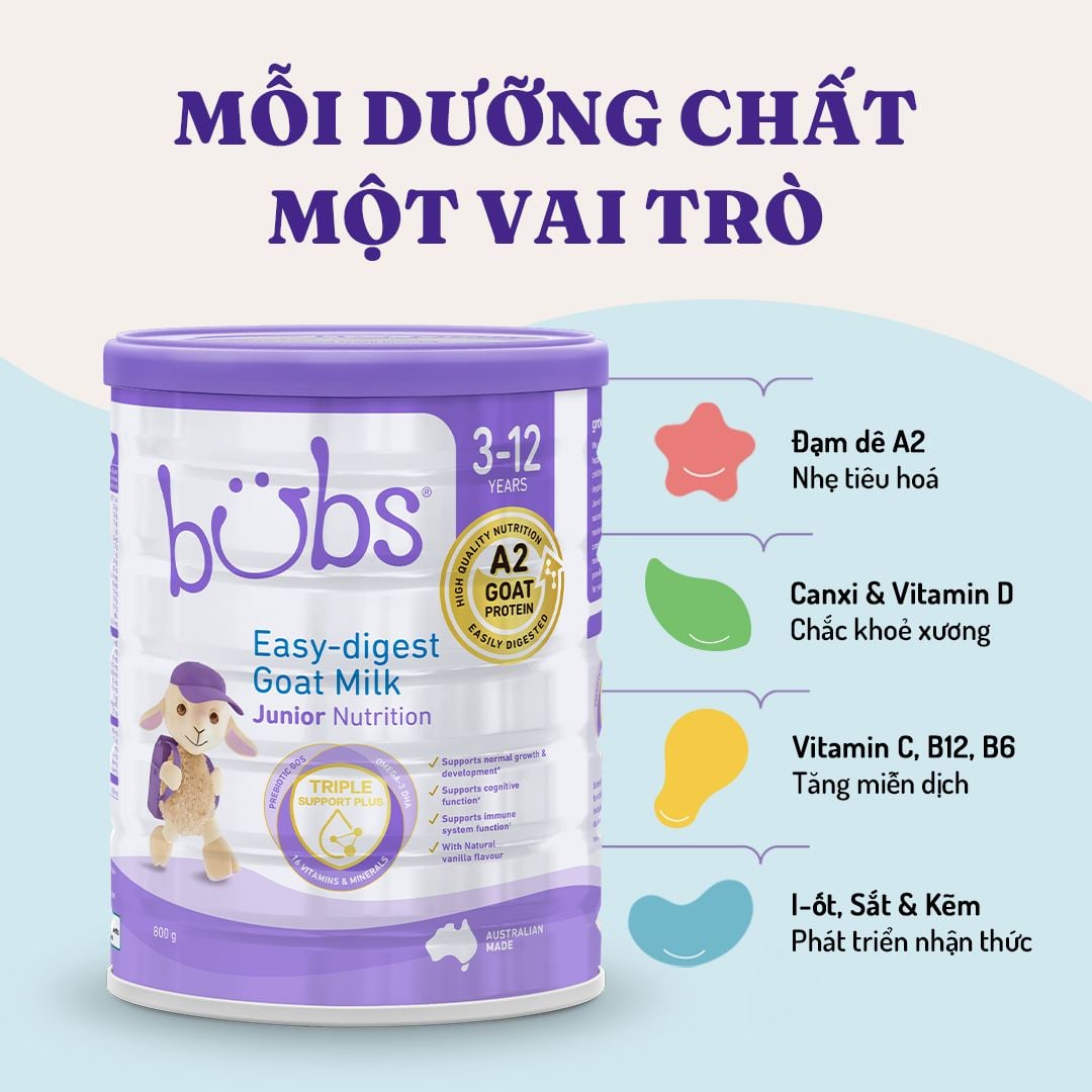 Sữa Dê Bubs Đạm A2 400g 800g 600g - Sữa Bột Công Thức
