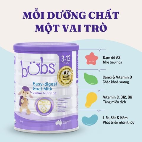 Sữa Dê Bubs Đạm A2 400g 800g 600g - Sữa Bột Công Thức