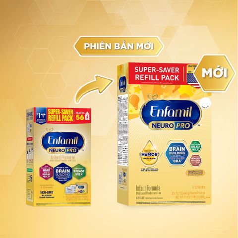 Sữa Enfamil NeuroPro Mỹ 890g (0-1Y) Hộp giấy - Sữa Bột Công Thức