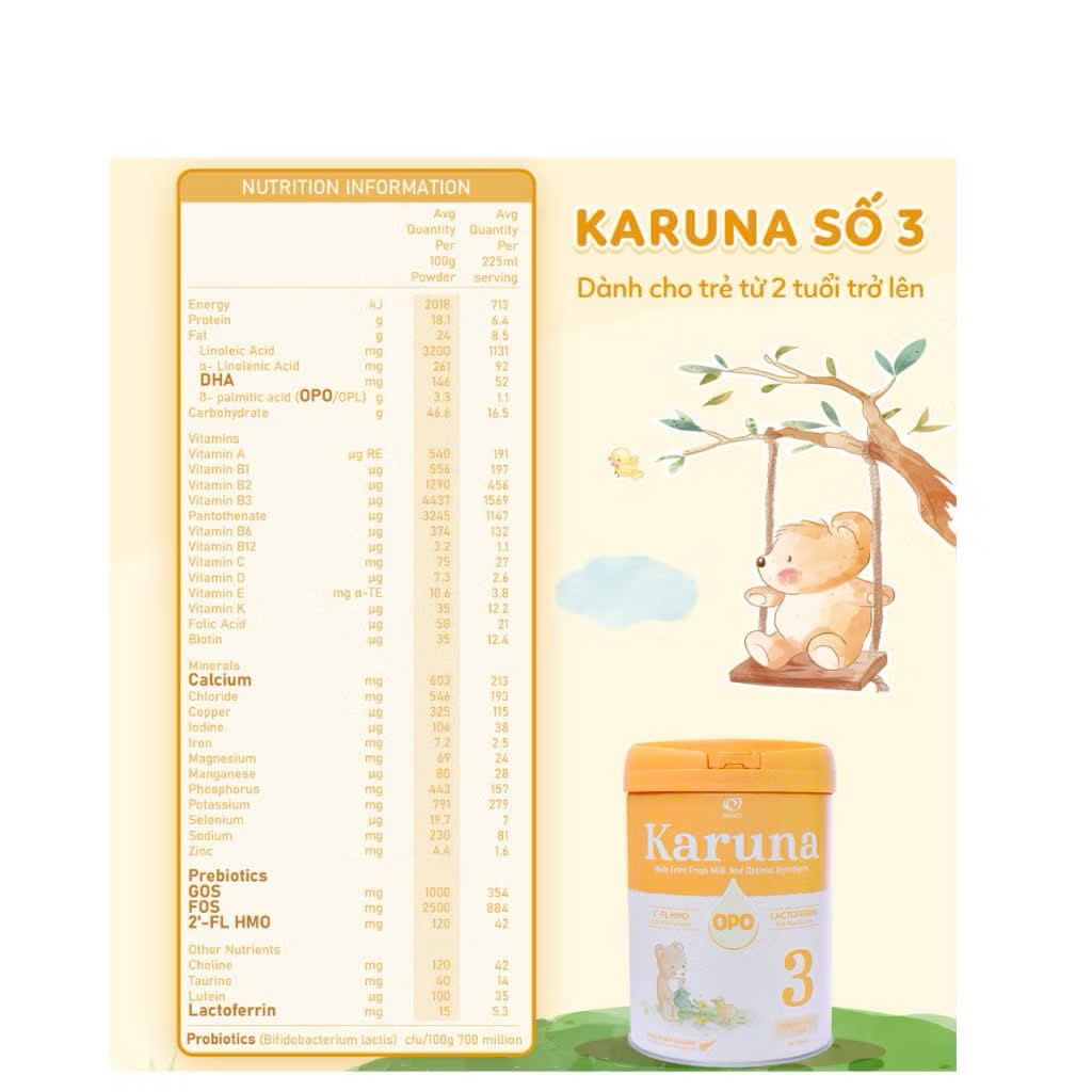 Sữa Karuna New Zealand Phát Triển Toàn Diện 800g - Sữa Bột Công Thức