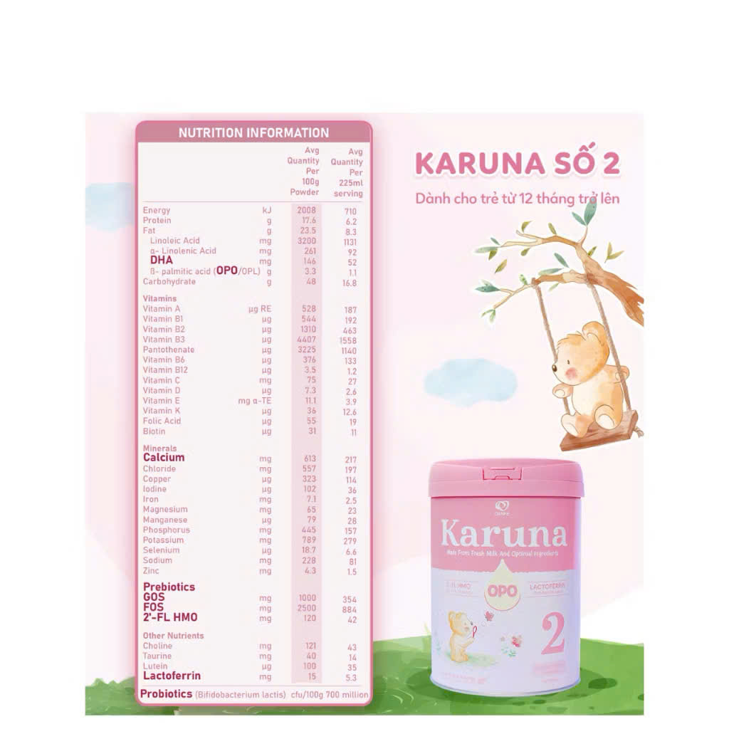 Sữa Karuna New Zealand Phát Triển Toàn Diện 800g - Sữa Bột Công Thức