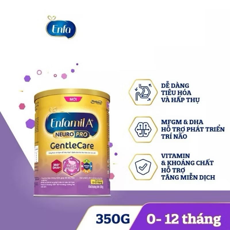 Sữa Bột Enfamil Gentle Care A+ Neuropro 350g (0-1Y) - Sữa Bột Công Thức