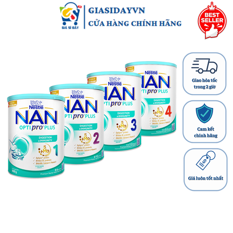 Sữa Nan Việt Optipro Plus Nestle Đủ Số 400g, 800g, 1.5kg - Sữa Bột Công Thức