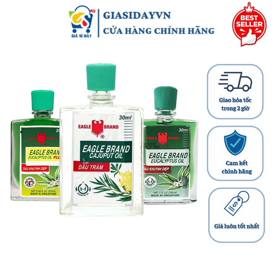 Dầu Khuynh Diệp, Dầu Tràm Cho Bé Eagle Brand Singapore 25ml, 30ml